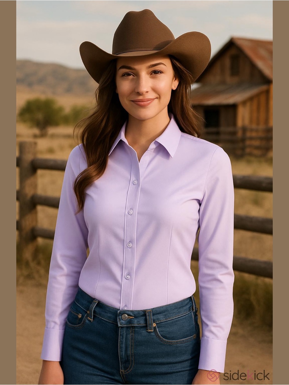 GAP Women's Size L Purple Lavender Button Down Long Sleeve Shirt Cotton